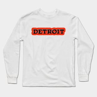 Detroit Red Long Sleeve T-Shirt